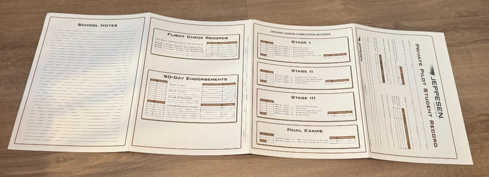 Jeppesen Student Flight Record Folder - Private Pilot - Single - 10001796-003