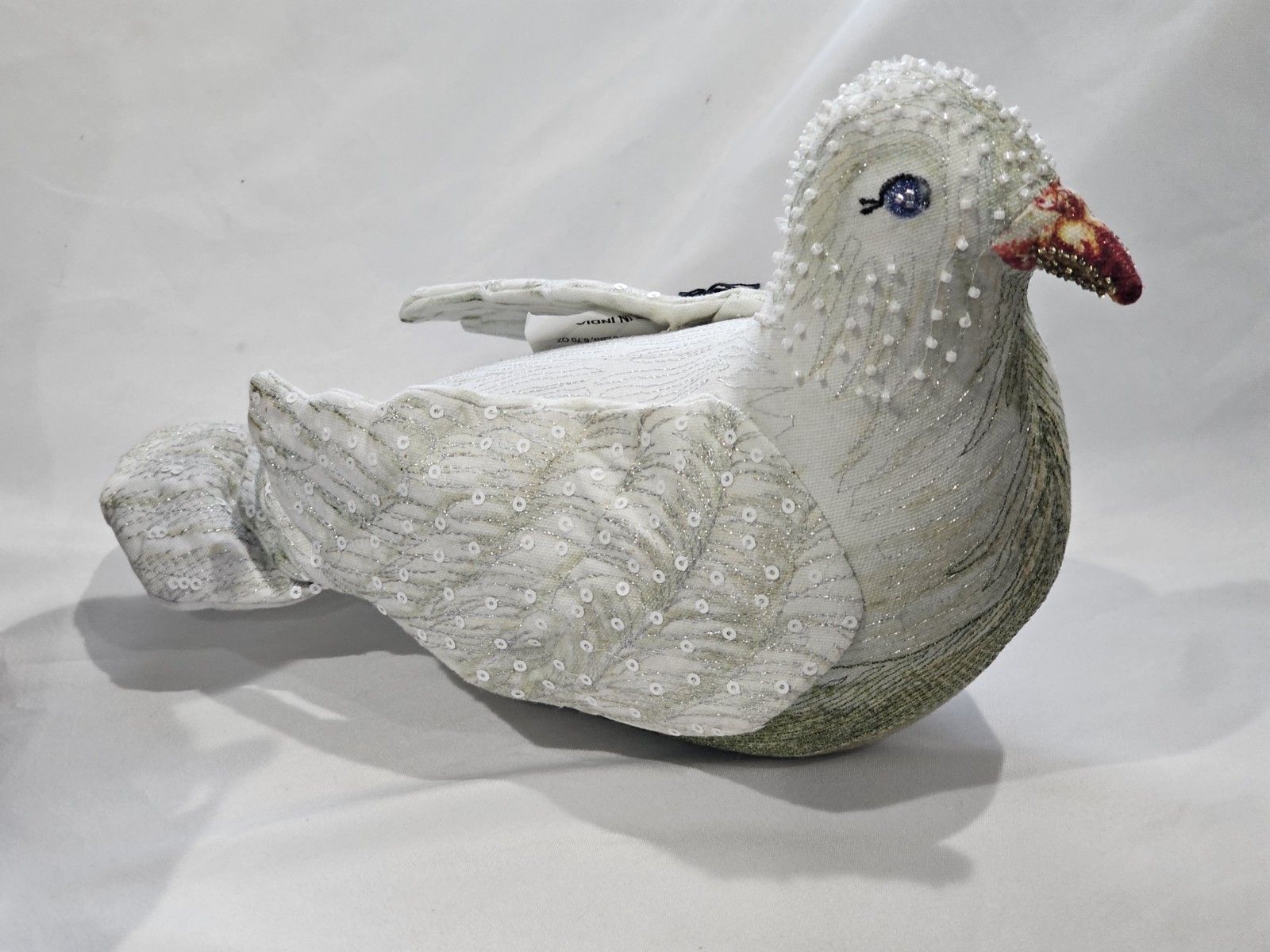 John Derian Target Dove Pillow Sequined Embroidered Beaded Decorative