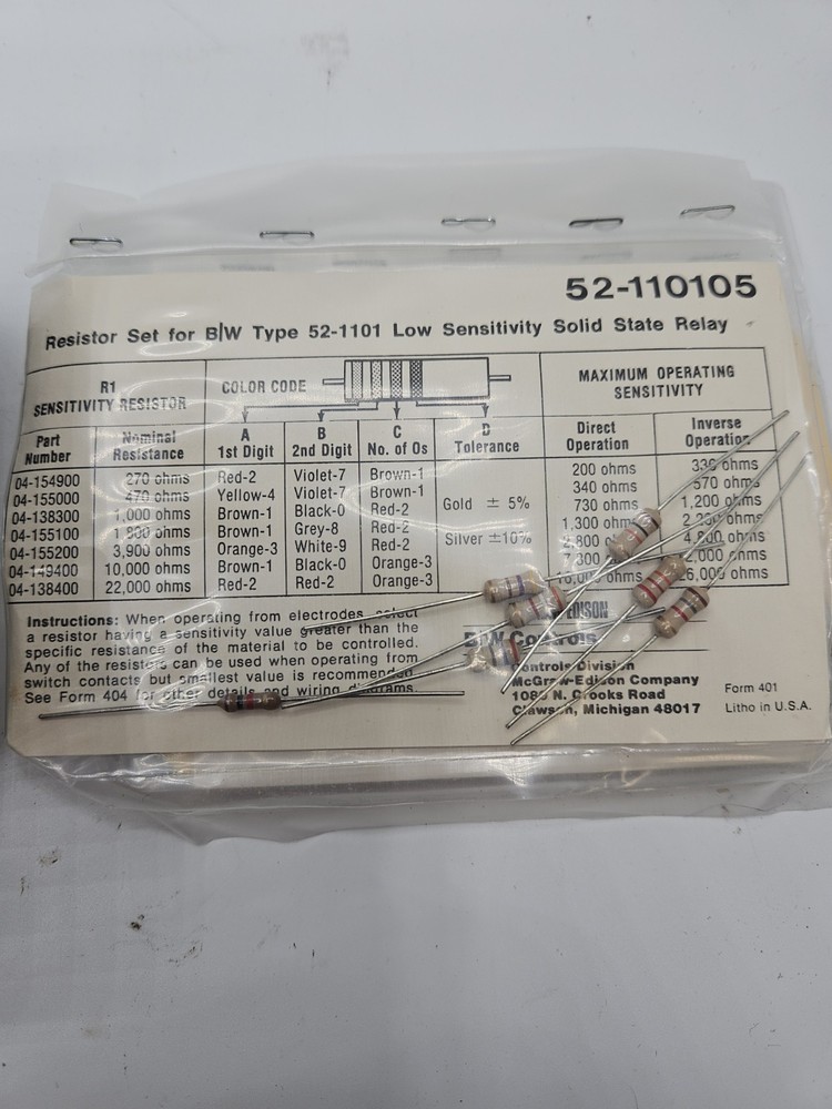 B/W CONTROLS 5200-LF1 LOW SENSITIVITY SOLID STATE RELAY