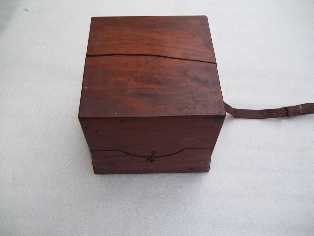 Antique Marine Chronometer Guard Case - Split Lid