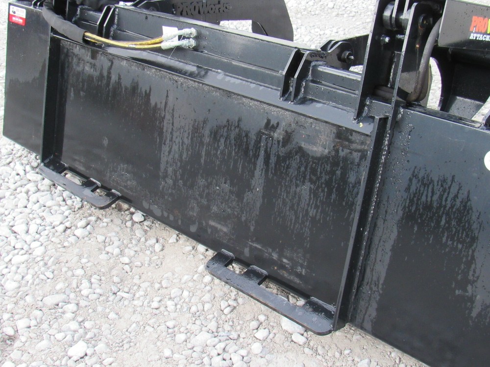 72" Solid Bottom Dual Cylinder Bucket Grapple Skid Steer Quick Attach Attachment