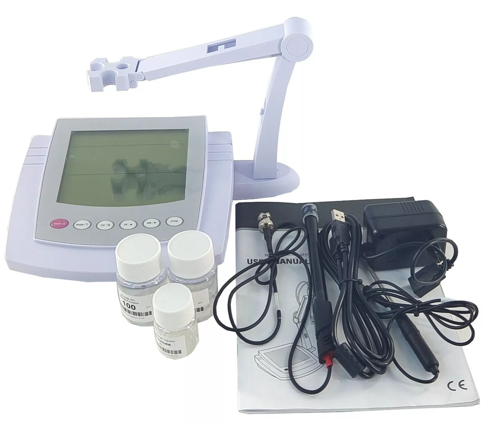 Benchtop NO3 Ion Meter with 500 Groups Data Storage ±1999.9mV Standard Solution