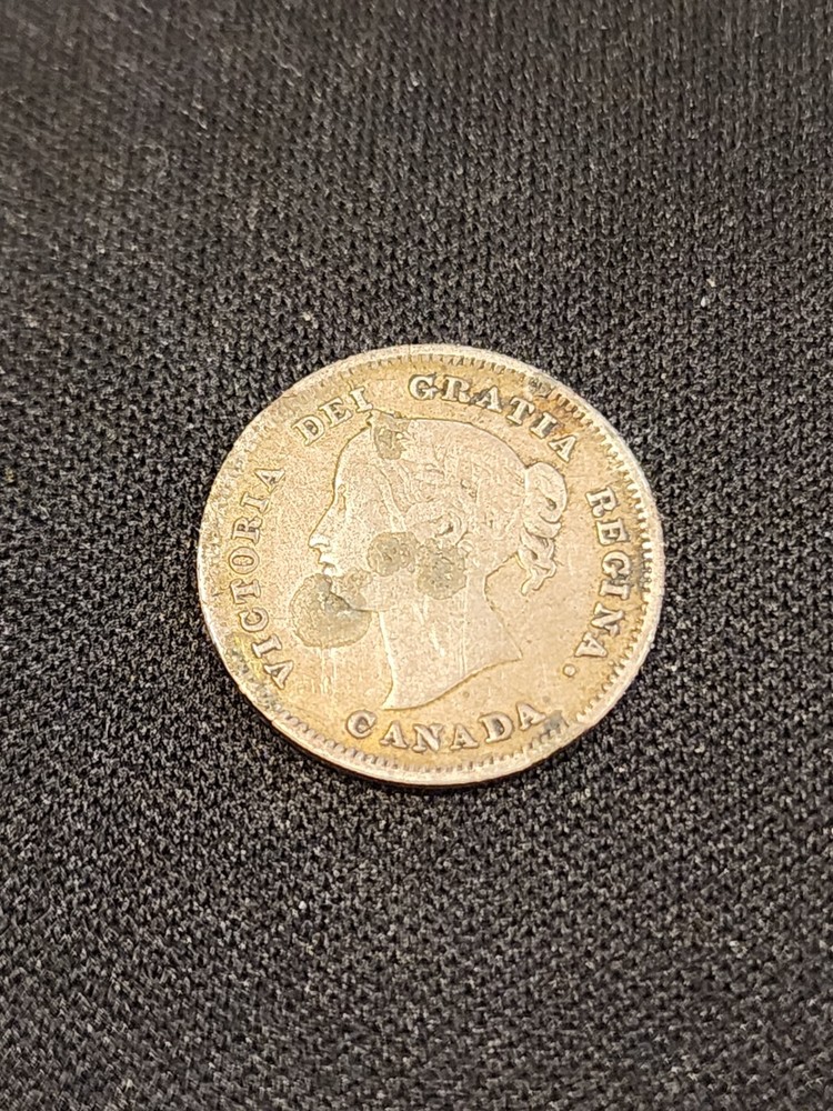 1896 Canada 5 Cents Silver Coin