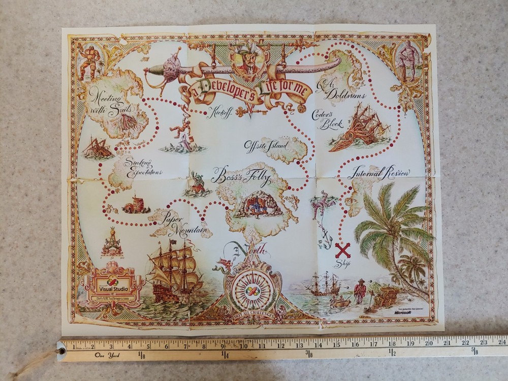Microsoft Visual Studio Advertisement - A Developer's Life For Me Treasure Map