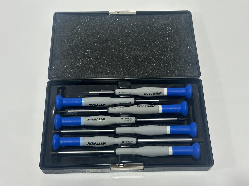 WITTRON ELECTRIC 7pc Precision Electronic Screwdriver Set, Flat Slotted Phillips