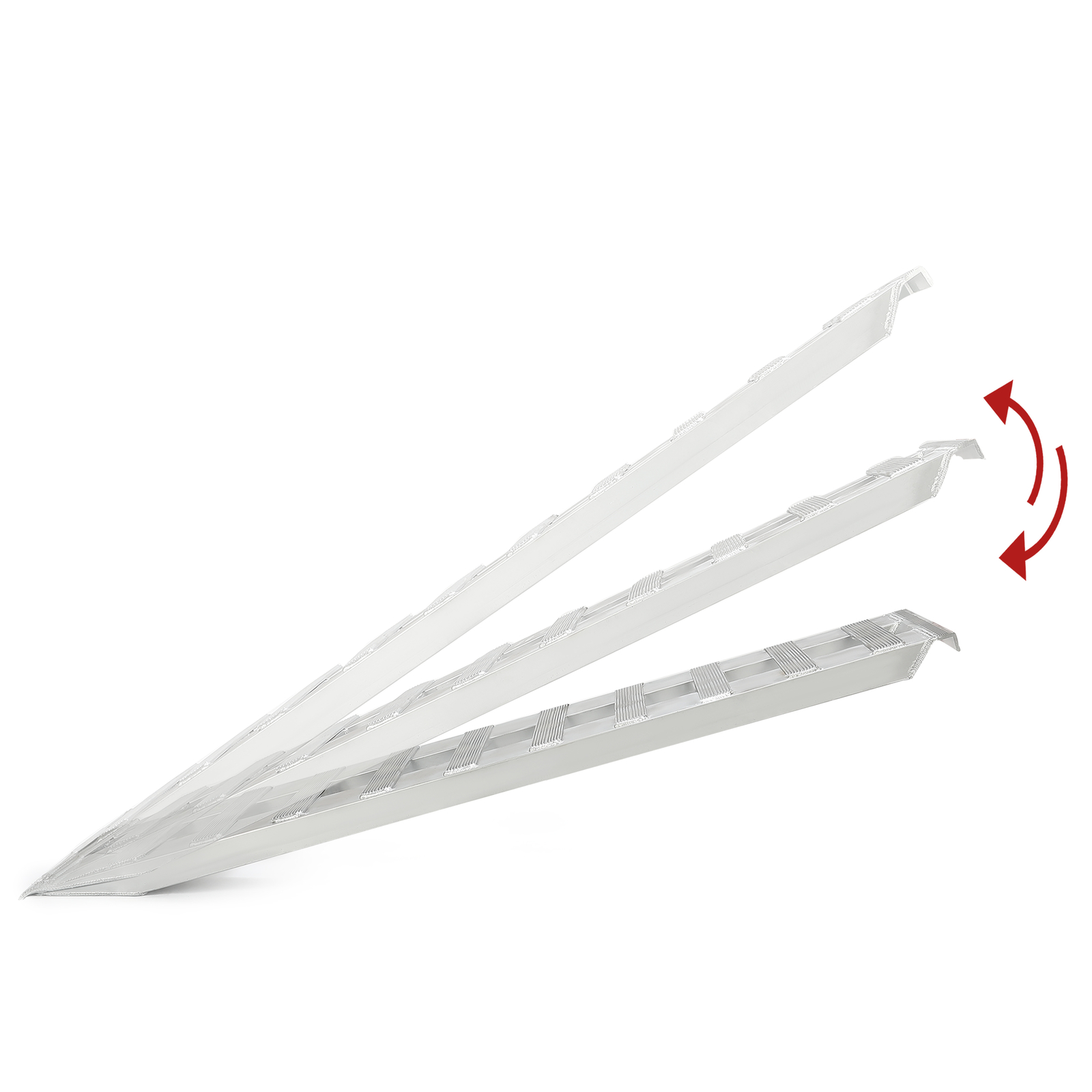 60/72/80" Aluminum Ramps 6000-7000 LBS For Truck Car Auto Trailer Ramps Hook End