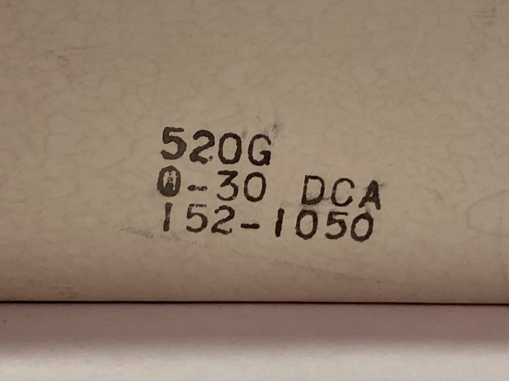 Triplett,520-G,D.C. Ampers Panel Meter 0-30 DCA