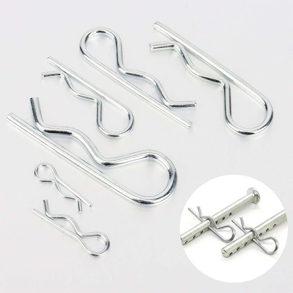 100 Pcs Cotter Pin Assortment Set 6 Sizes Grab Split Fixings Securing Lock Pins