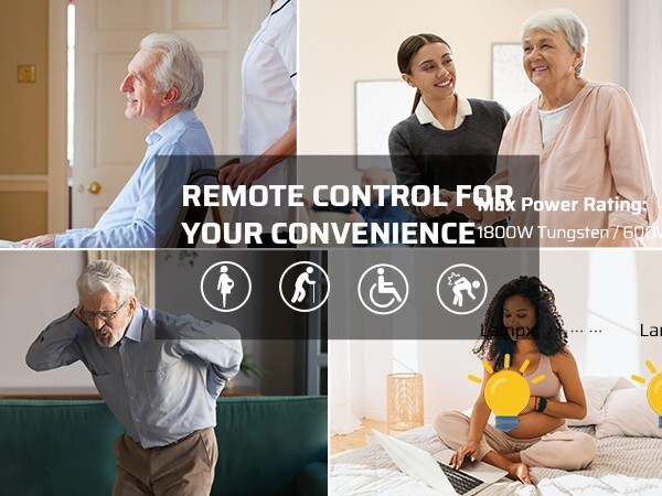 DEWENWILS Wireless Light Switch and Receiver Kit, for Outdoor Lighting, Ceiling