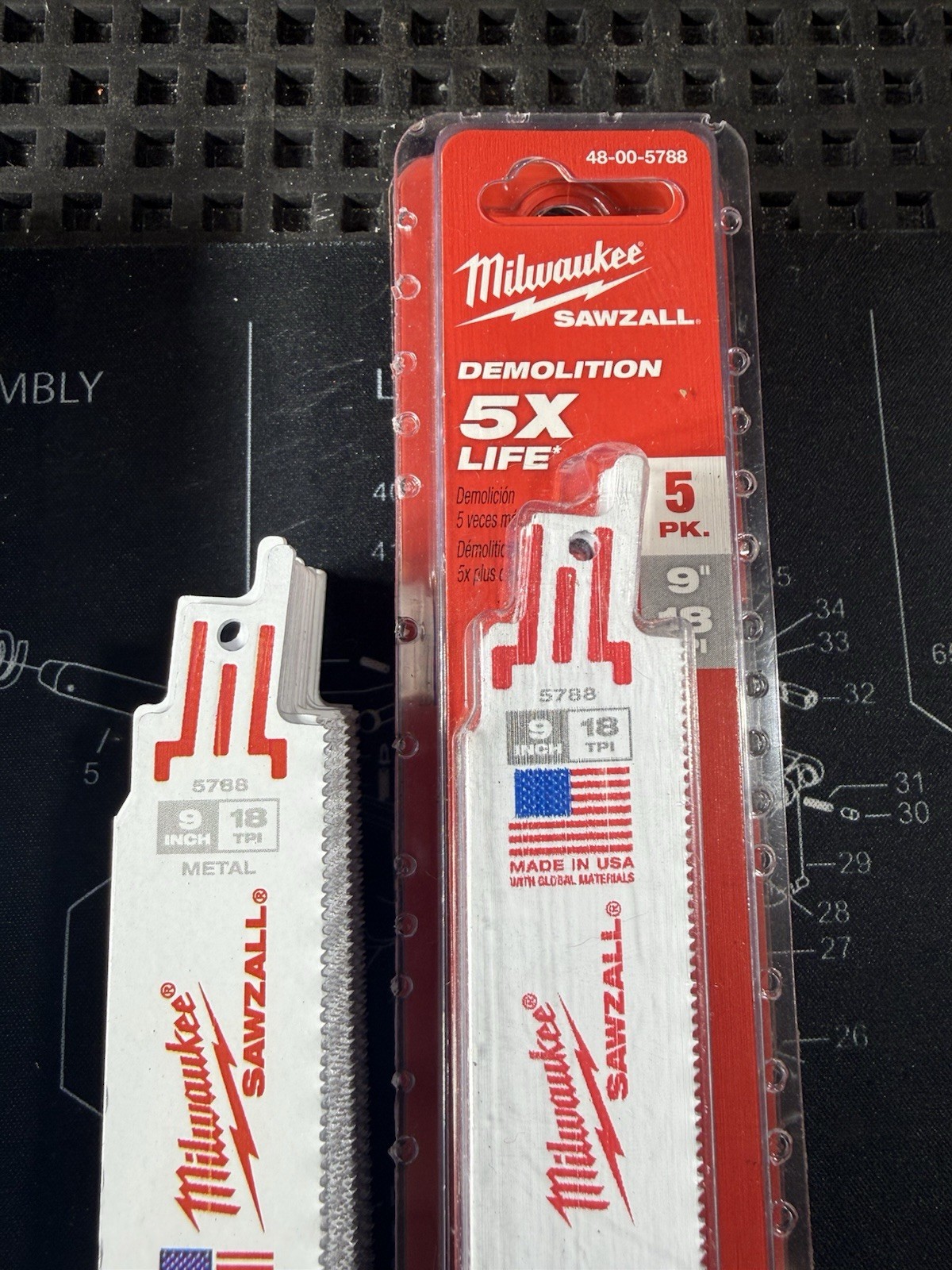 Mikwaukee 12” 5789 9” 5788 6” 5784 9” 5202 And HILTI 362541 Sawzall Blades New