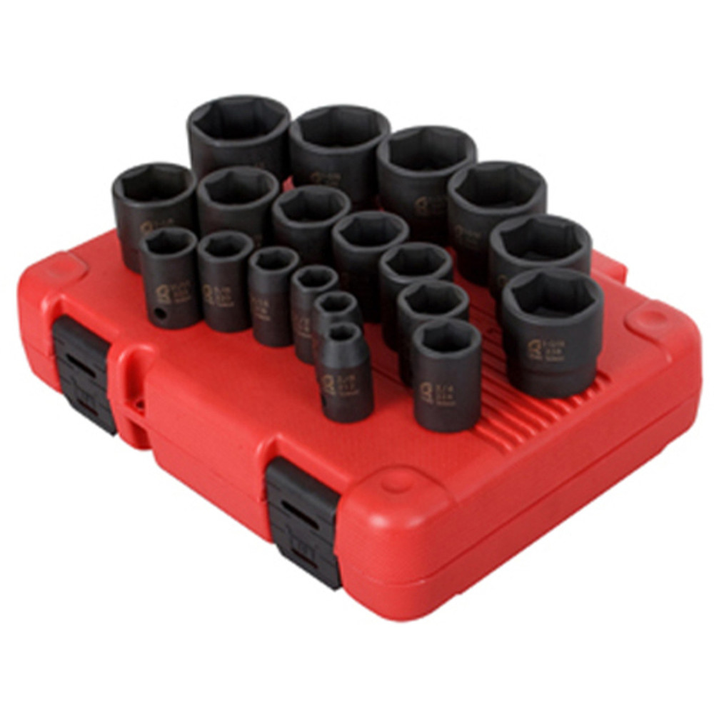 Sunex 19 Pc. SAE Impact Socket Set (2640)