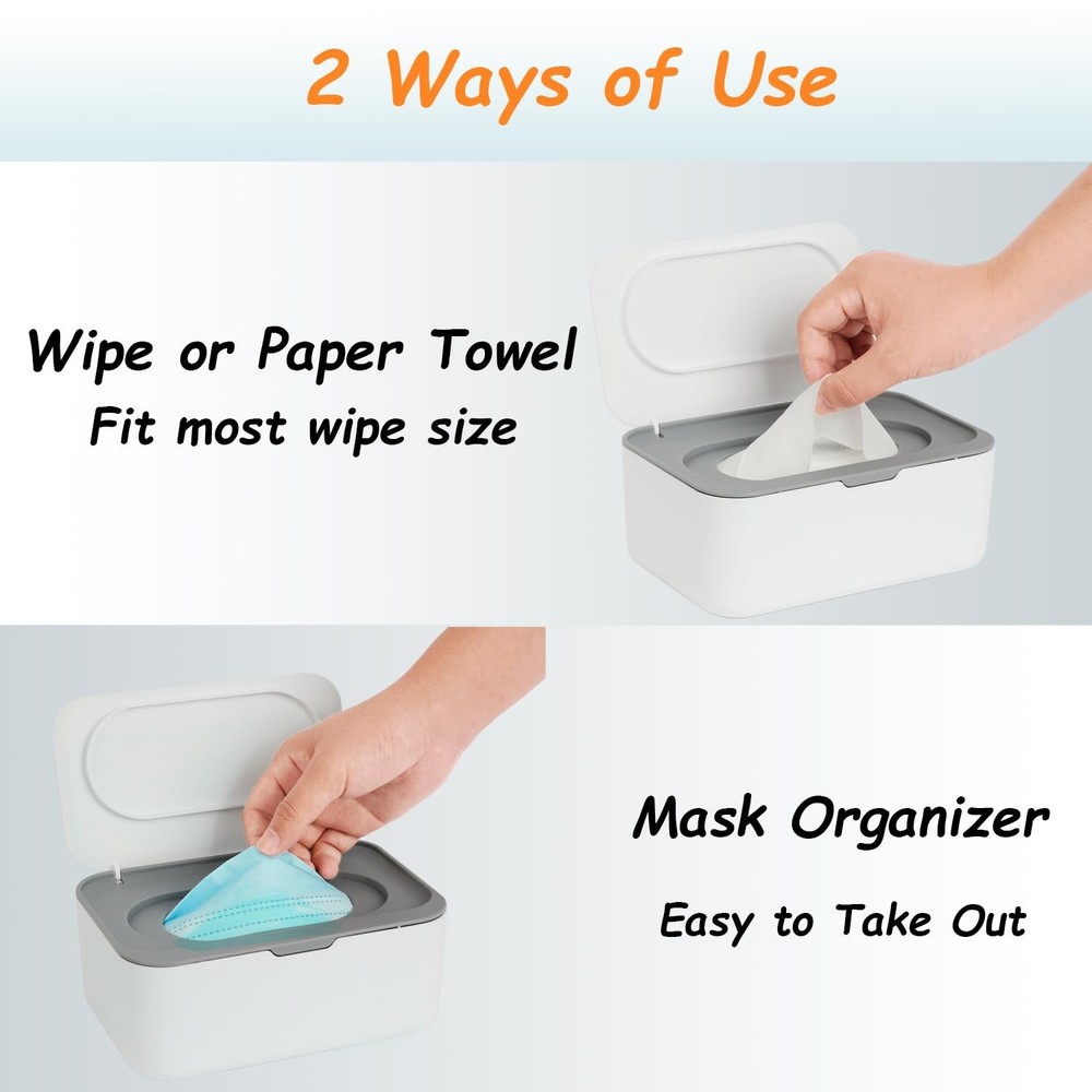 Effortless Pull Wipe Holder for 80 Wipes - Durable & Versatile Baby Essential