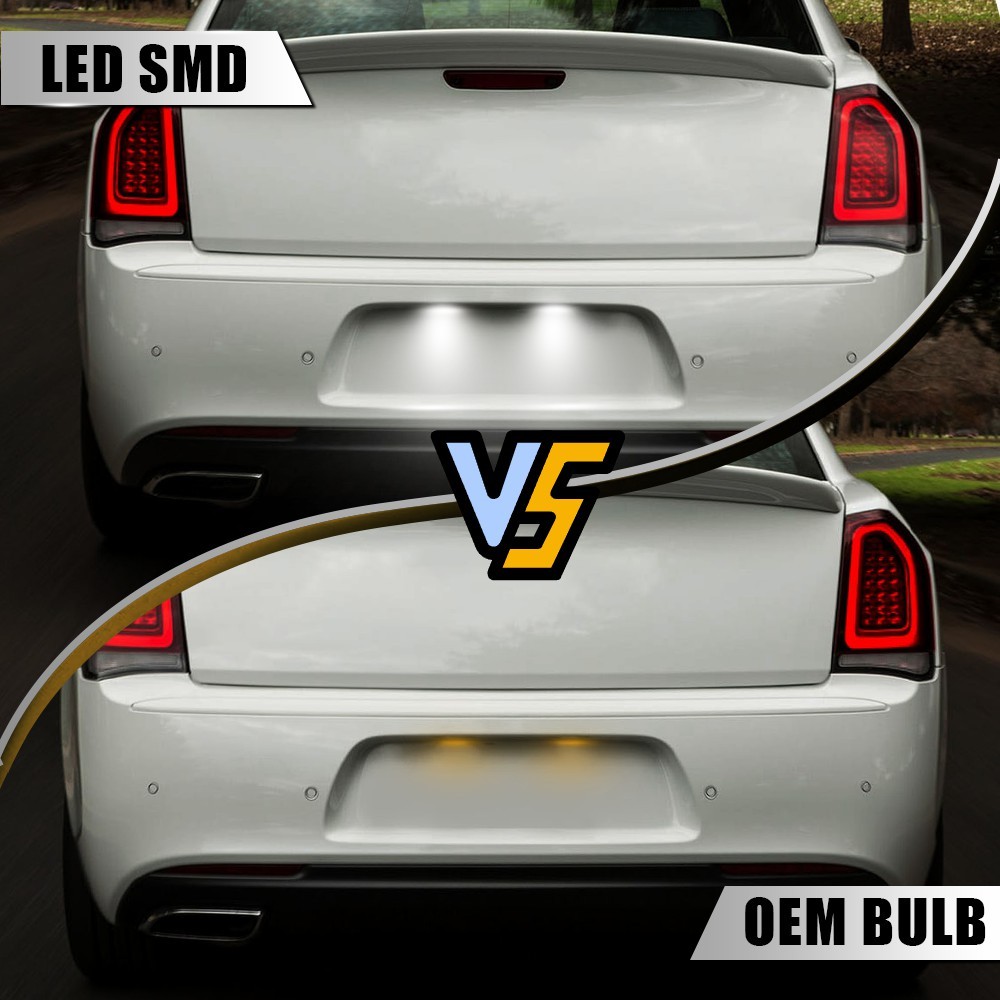 For 2015-2022 Chrysler 300 White LED License Plate Light Bulbs Rear Tag Lamps 2x