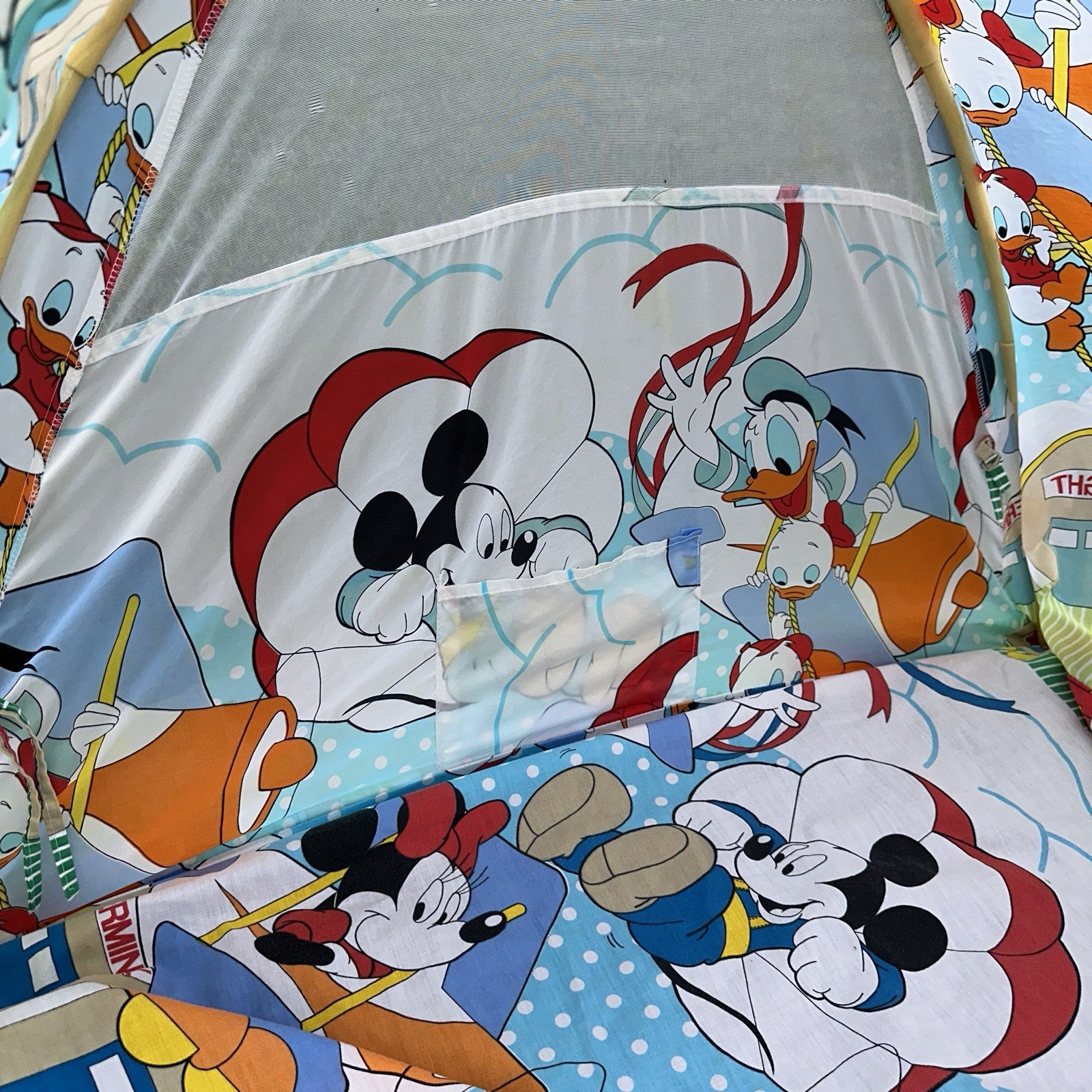 Vtg 80s Disney Hide N And Sleep Bed Tent Mickey Mouse Donald Duck Complete