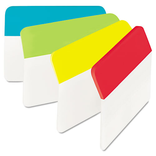 Post-it Filing Tabs, 2" Angled - Assorted Colors - 24 Tabs