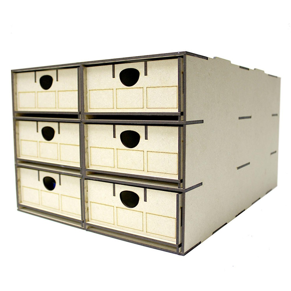 Loco & Rolling Stock Storage Box | 6x Multi-Compartment Drawers | Model Rail