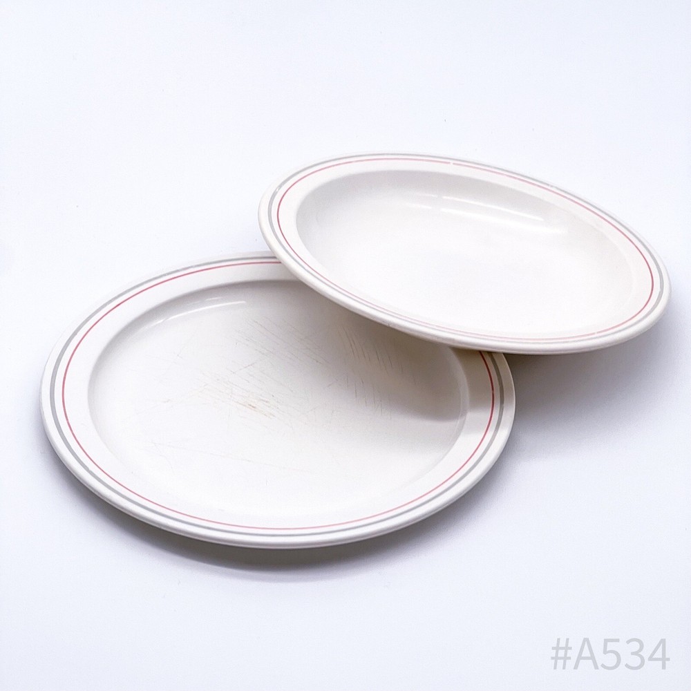 EMSA Plastic Camping Plates W. Germany | Camping Tableware 2 Pieces