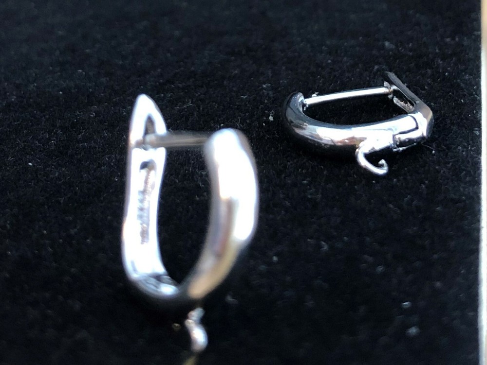 6 Sterling Silver earring findings hooks Leverback