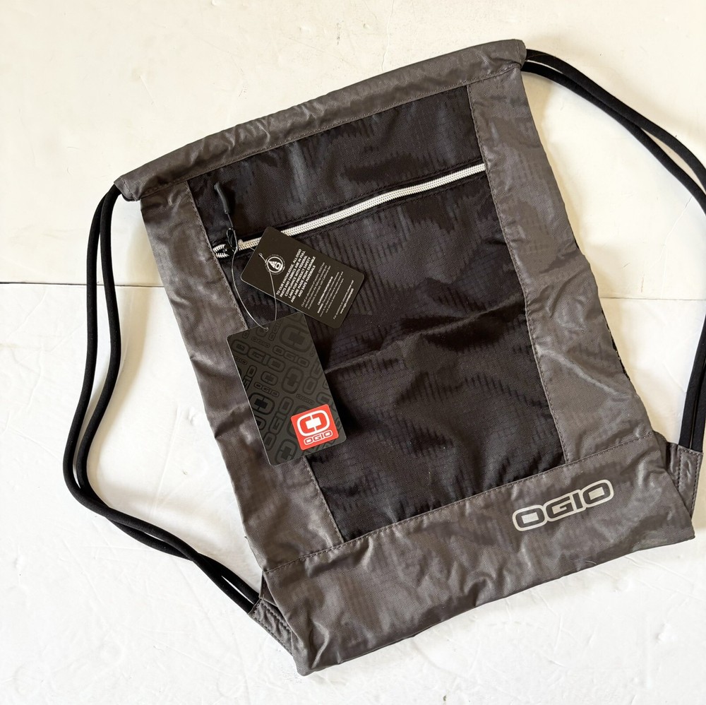 OGIO Drawstring Lightweight Backpack Travel Back Pack  Black NEW NWT