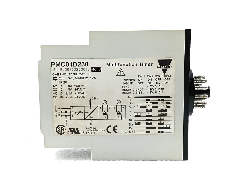 CARLO GAVAZZI PMC01 MULTIFUNCTION TIMER PMC01D230