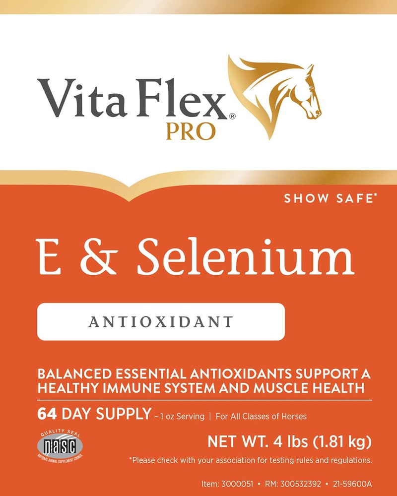 Pro E and Horse Selenium Supplement, Balanced Essential Antioxidants, 4 Pound...