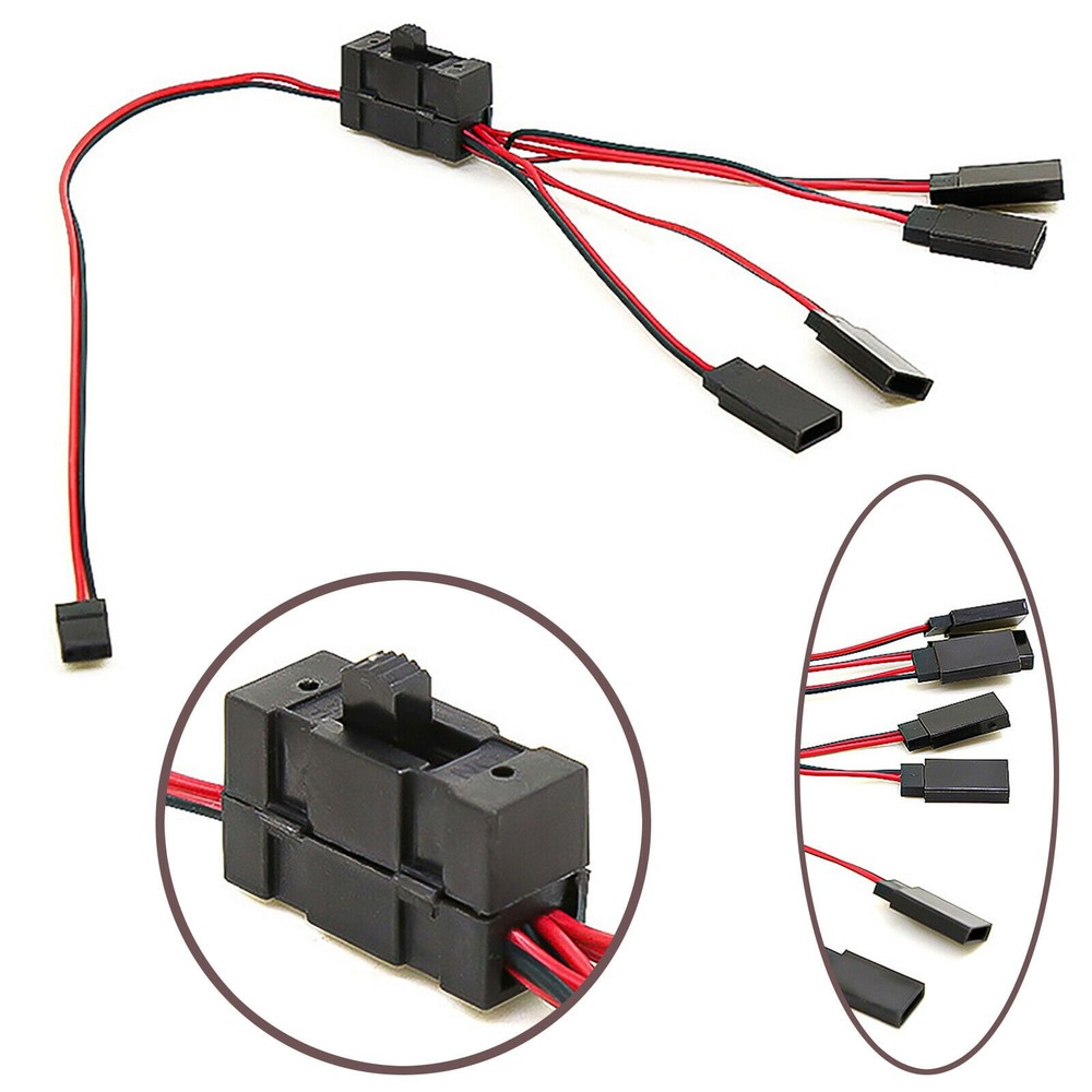 LED Light On/Off Controller Switch Y Wire Split Cable For TRX-4 SCX10 1/10 RC b