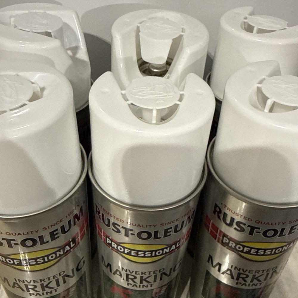 Rust-Oleum Professional Inverted Marking Paint White Water-based paint 6 PACK