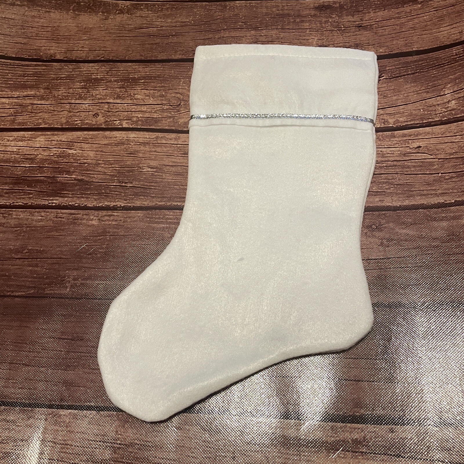 Set of White Christmas Stockings For Crafting DIY