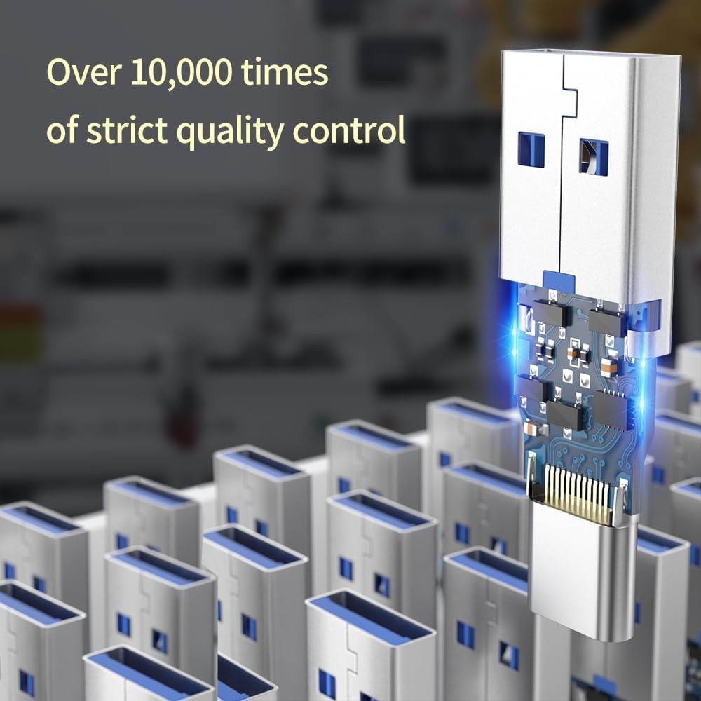 [10Gbps] One-Sided High-Speed USB 3.2 Gen 2 Adapter - Single-Chip Silver