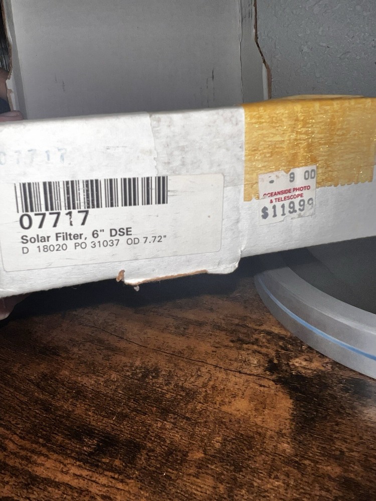 Orion Solar Filter 6” Diameter Astrophotography