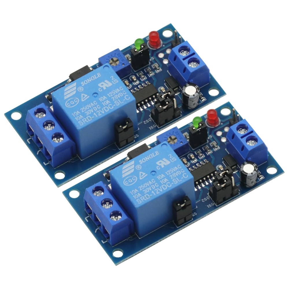 2PCS Delay DC 12V Relay Delay Turn On/Delay Turn Off Switch Module with Timer...