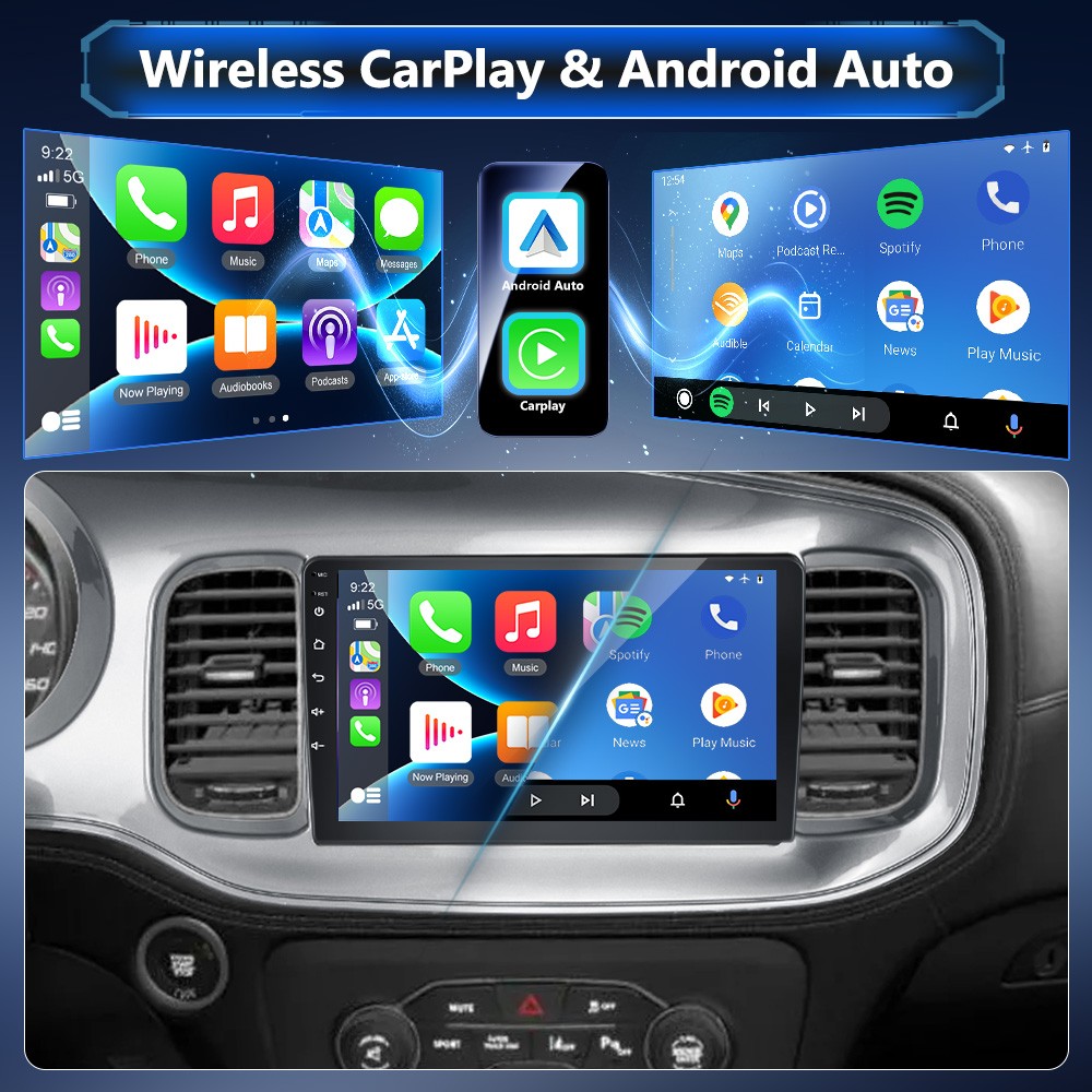 2+64GB Android 15 Car Stereo Radio GPS Navi Carplay For Dodge Charger 2011-2014