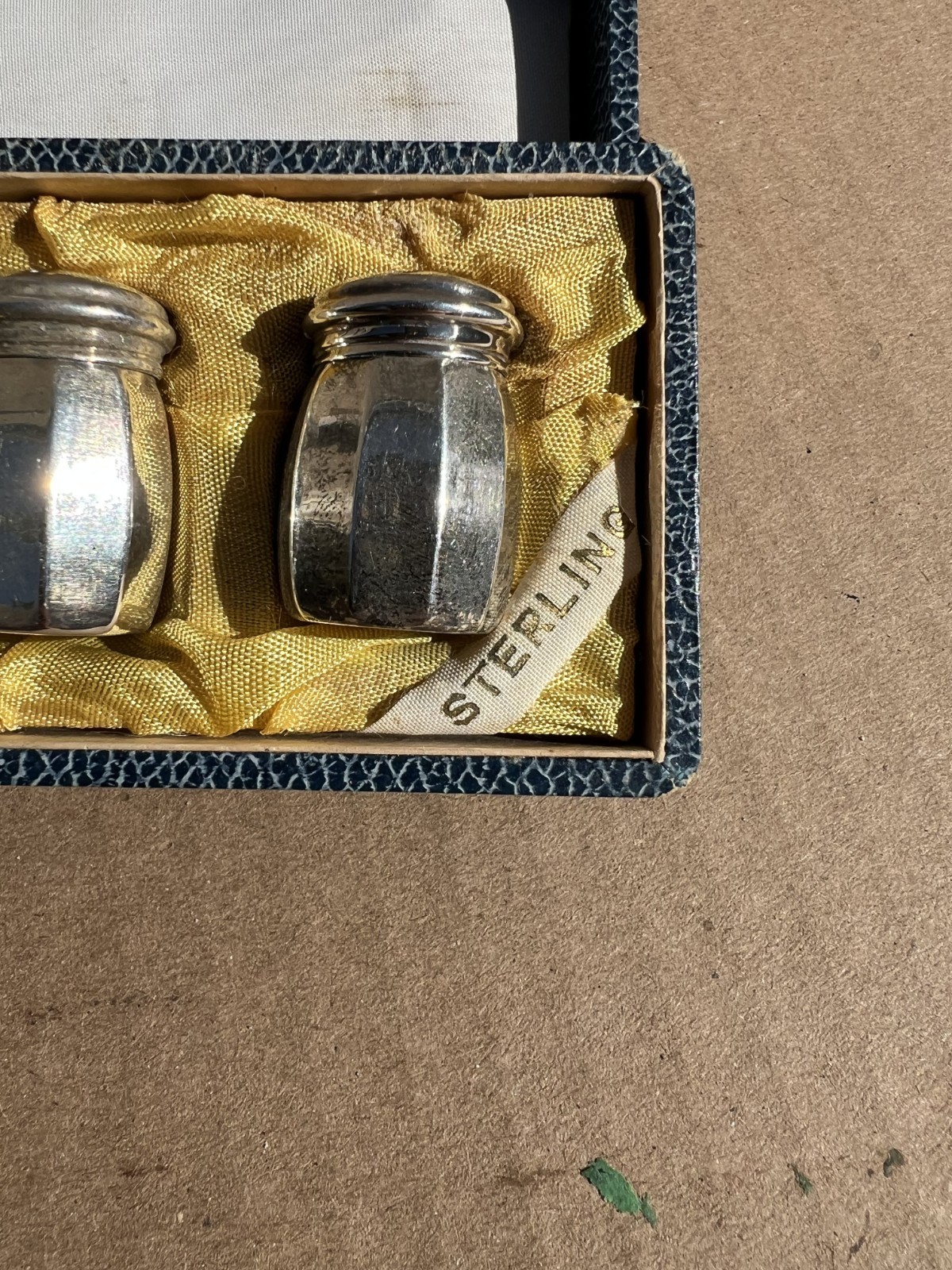Set of 6 HIRATA & Co. Vintage Sterling Silver 950 Japanese Salt Shakers W/ Case