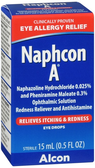 Naphcon A Allergy Eye Drops 15ml ^^ Exp 3/2028 2 PACK