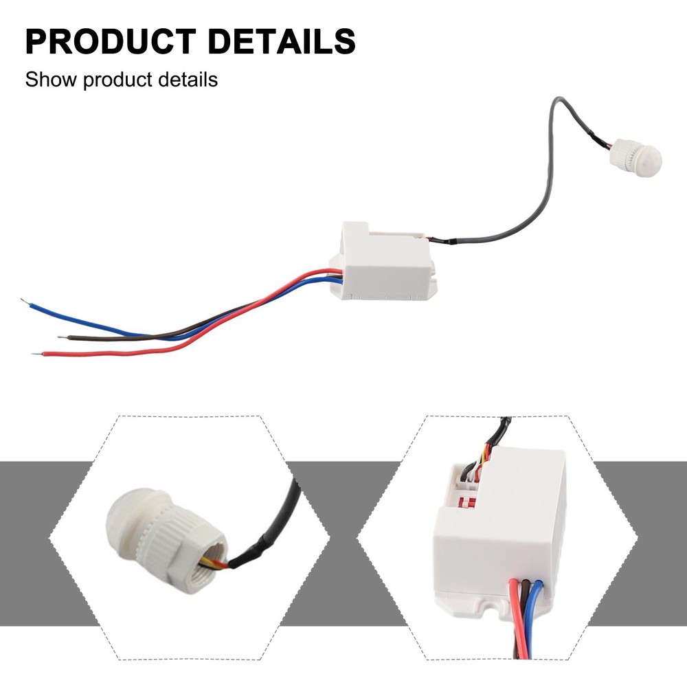 For 360° Mini Recessed PIR Ceiling Occupancy Motion Sensor Detector Light Switch