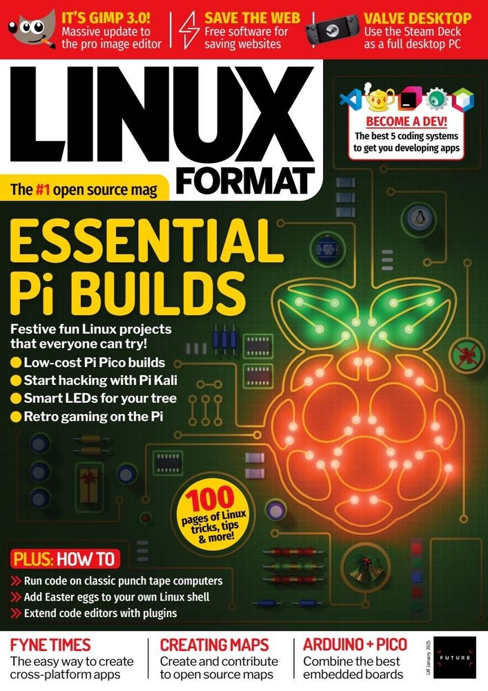 LINUX FORMAT MAGAZINE #323  | JAN 2025 | ESSENTIAL PI BUILDS
