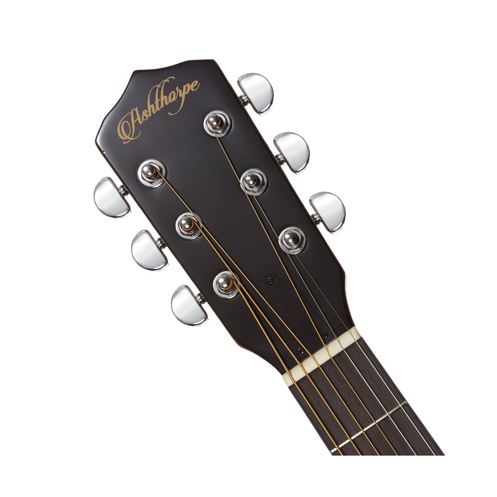Ashthorpe 6-String Banjo - Full Size with 24 Brackets, Closed Back, Mahogany ...