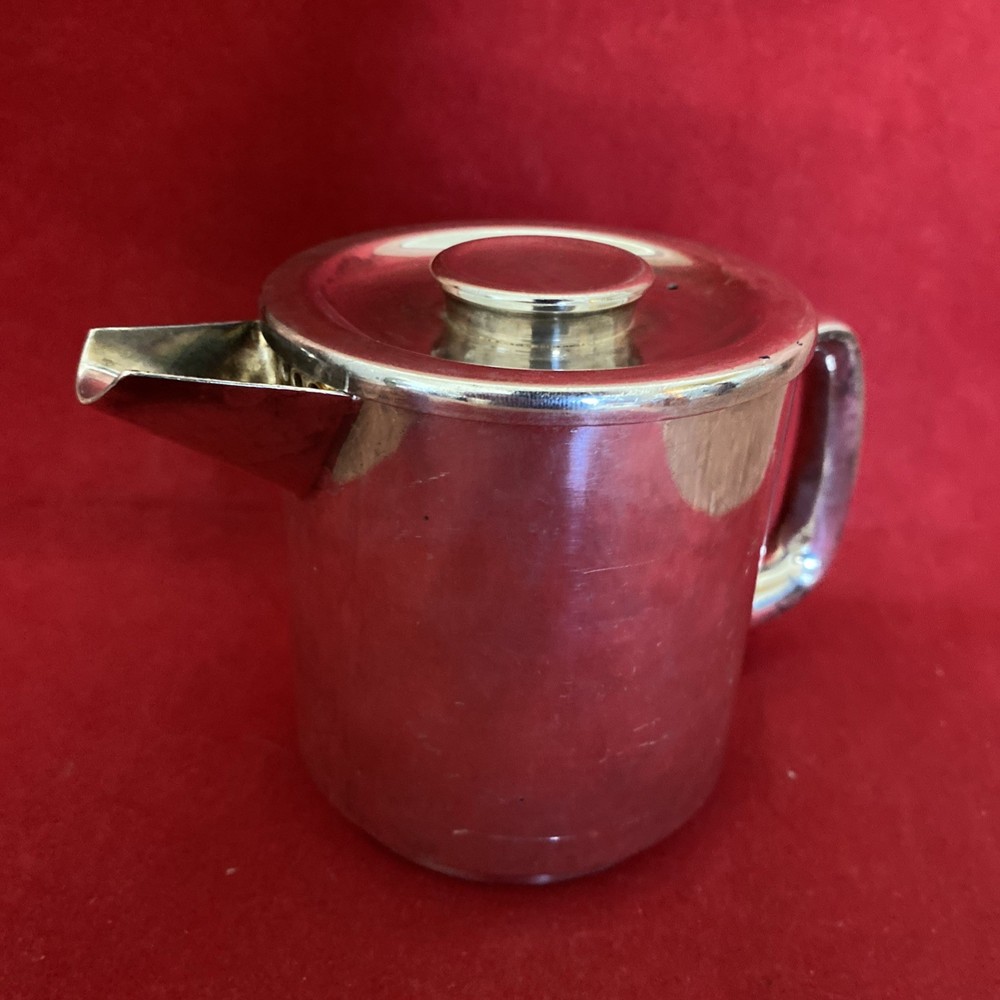 Vintage Cunard Line Silver Plate Coffee Pot & Creamer