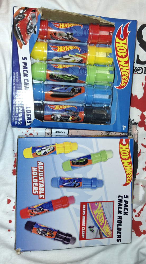 HOT WHEELS-CHALK-5 Pack Chalk Holders-Adjustable Holders--/A2-669