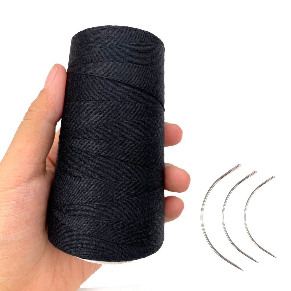 Thick Thread for Sewing Hair, Black Weaving Polyester