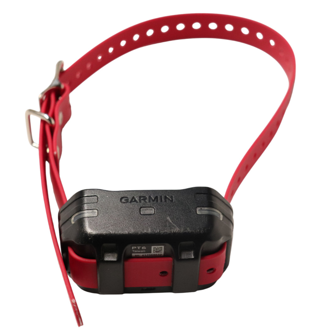 Garmin PRO Series PT6 Collar - Great Condition - Short Contacts - Red Strap