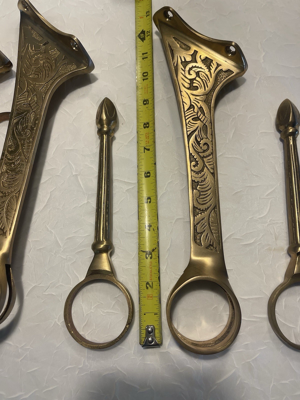 Swing Arm Cast Solid Brass Bar Foot Rail 2 Inches