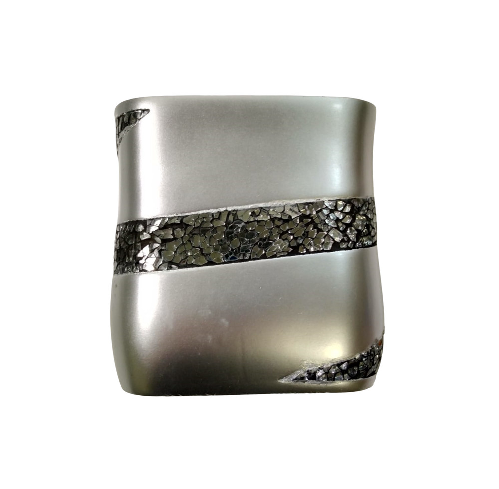 Bathroom Toothbrush Holder, Silver Mosaic