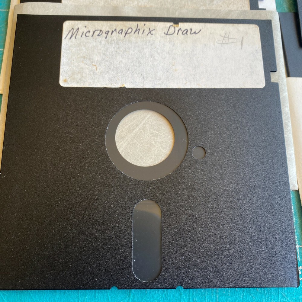 Micrographix McPaint SuperPrint Graphics Software Lot 5.25" Floppy Disk Computer