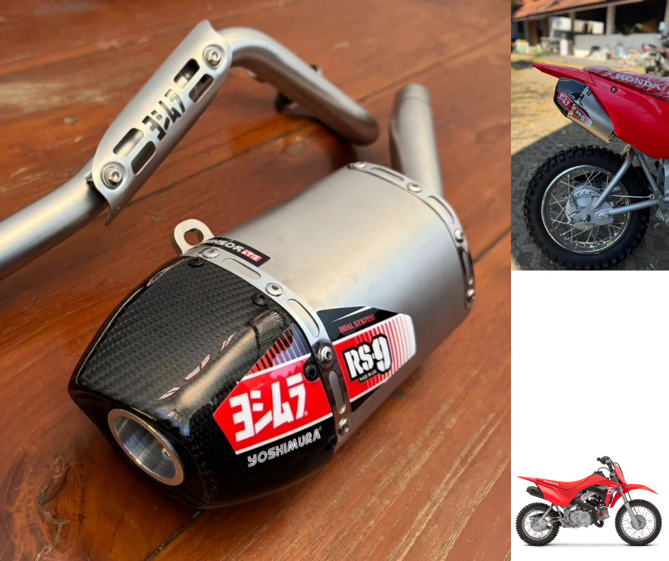 CARBON EXHAUST FULL SYSTEM STAINLESS PIPE RS9 FOR HONDA CRF110F CRF110 CRF 110F