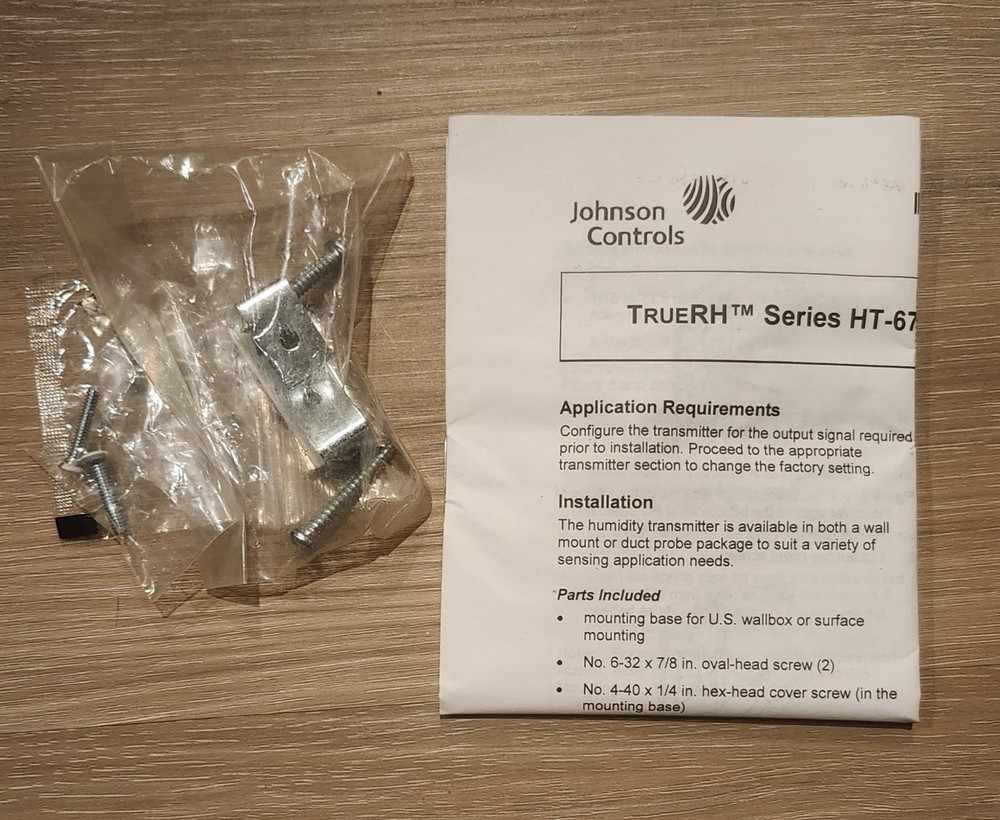 Johnson Controls zone/wall mount humidity sensor #HT-6703-0N00W