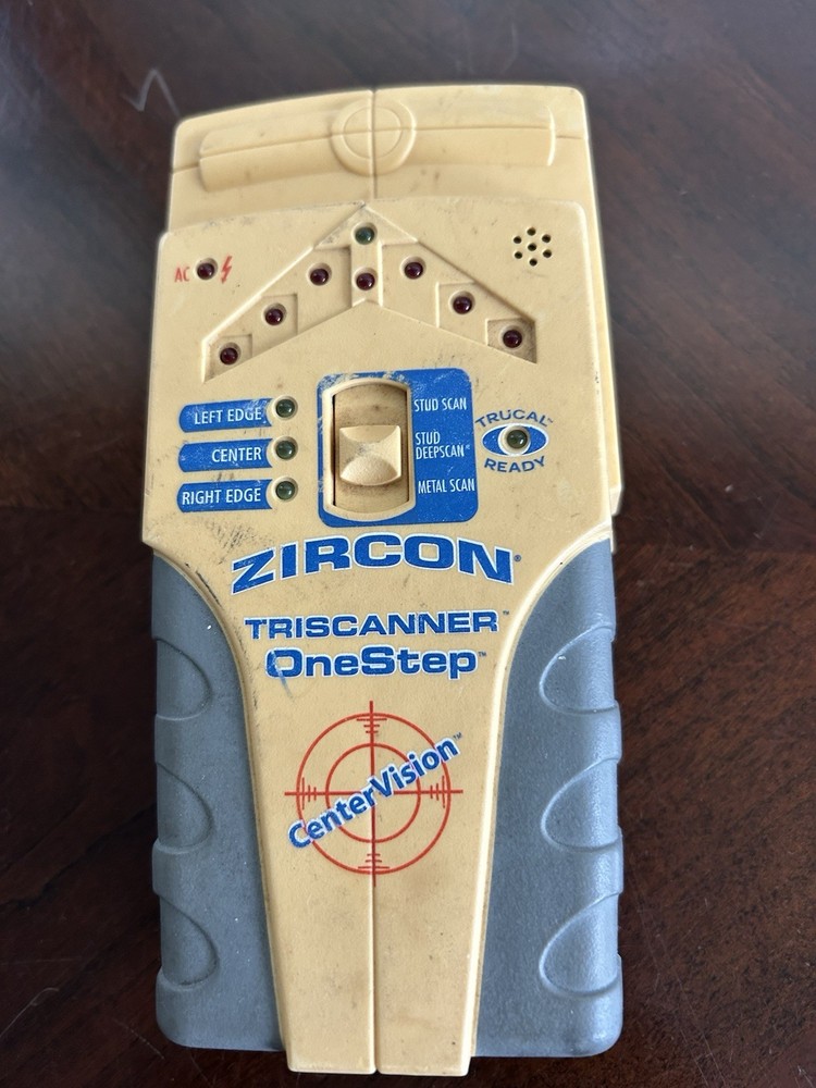 ZIRCON One Step Triscanner Multifunction Center Vision Stud Finder EUC