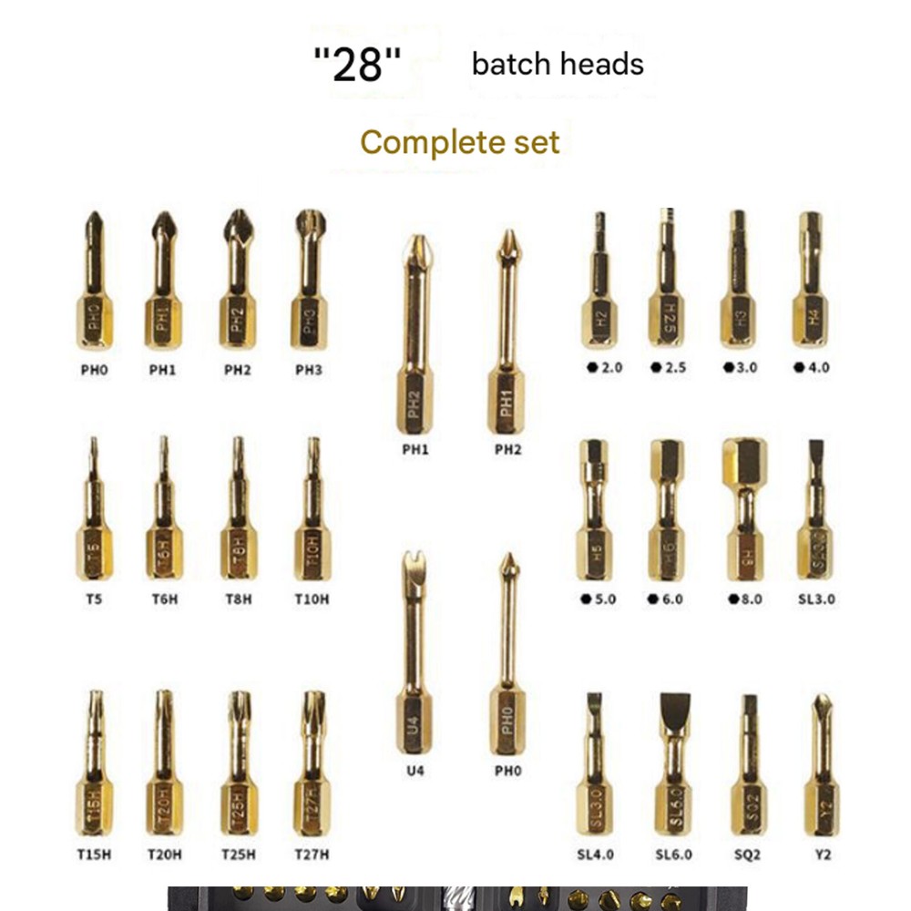 30 in 1 T-Type Multi-Purpose Ratchet Screwdriver Bits Set DIY Toolbox