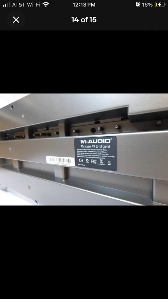 M-Audio OXYGEN 49 Key USB MIDI Electronic Keyboard Controller 3rd Gen w/ Cable