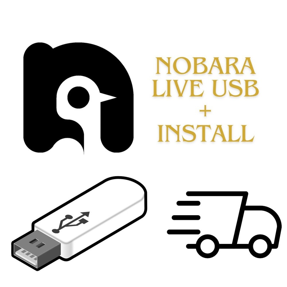 Nobara Linux Bootable Live USB Flash Drive 64Bit  GNOME KDE Combo Linux Nobra